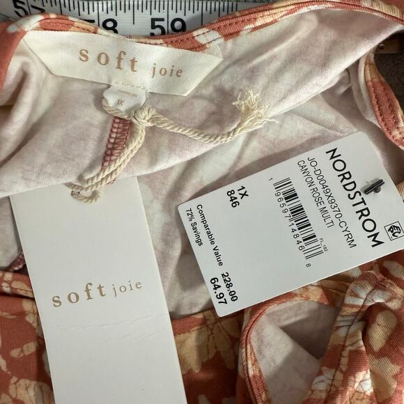 Soft Joie Elliot Floral Midi Dress Womens Plus 1X, Pink 10434201 - Picture 4 of 5